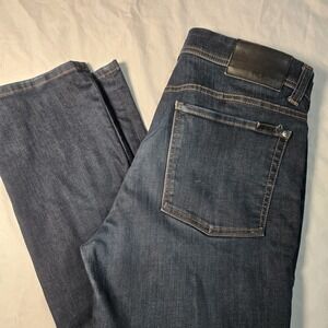 Fidelity Jeans Mens 36x33.5 Blue Jimmy Stretch Denim Logo 5 Pocket